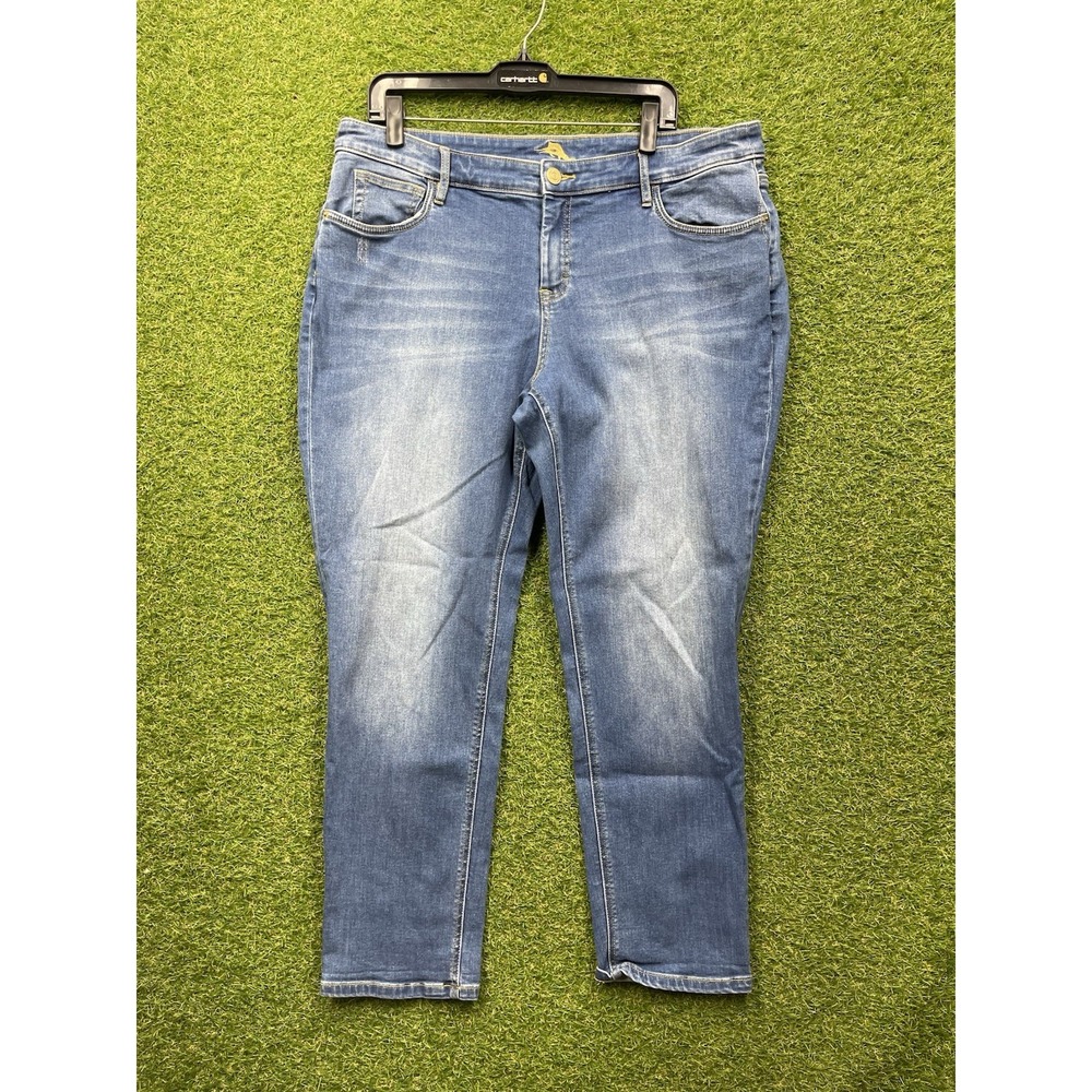 Tommy Bahama Jeans Womens 33x29 Slim Boyfriend Fit Stretch Medium Wash Denim